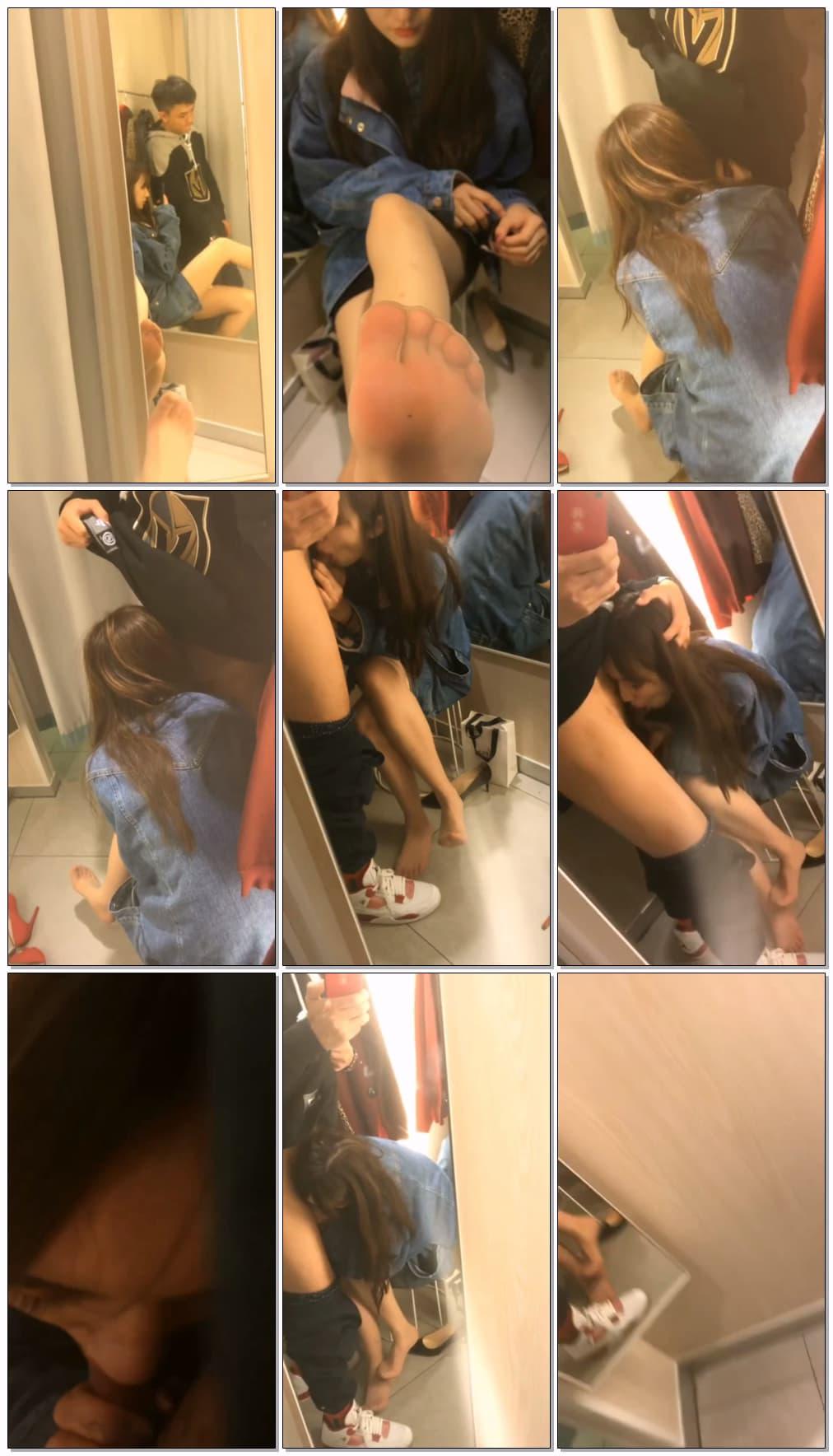 极品反差婊 高颜值情侣试衣间刺激恩爱，丝袜足交，镜子前口交，实在是太爽了38233823 .jpg