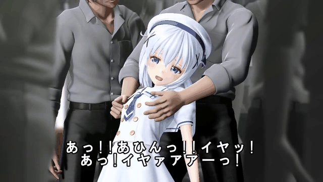 OZ 新ヒロイン陵MP4アニメNo12チノ痴電車編 執拗な乳首責めパンツの上からクリ アナル.gif